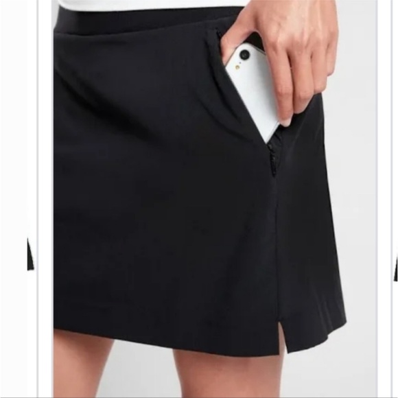 Athleta SoHo Skort Skirt Shorts Black Athleisure Golf Tennis Activewear Sz 18 - Picture 7 of 16